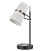 Matte Black & Brushed Nickel Table Lamp with USB Port and Outlet – 24.25" Modern Dual Light Lamp