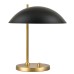 Black and Satin Brass Table Lamp with Metal Shade & LED Dimmer – E26 15W LED (Model TL-044TL-LG)