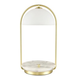 Table Lamps Plated Satin Brass E26 MAX 5W LED Type G