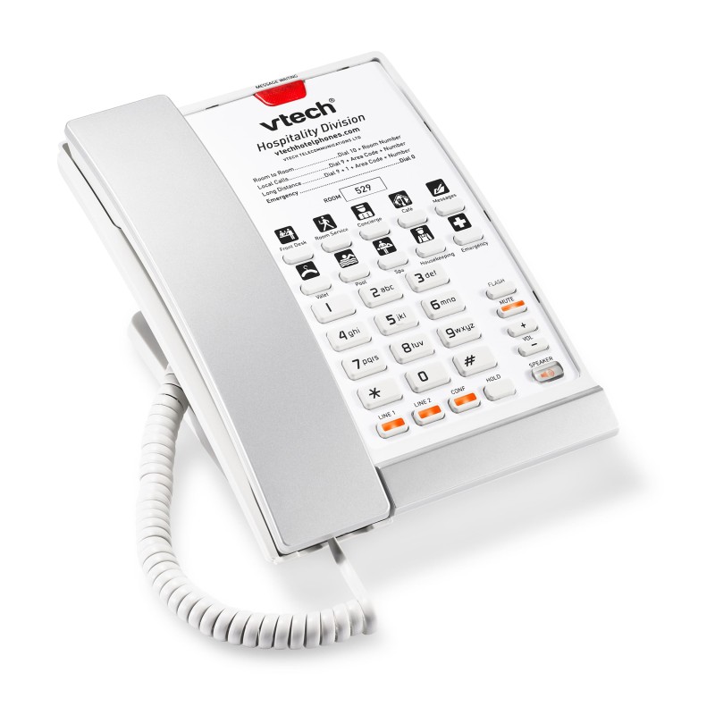 2-Line Contemporary Analog Corded Phone VTech