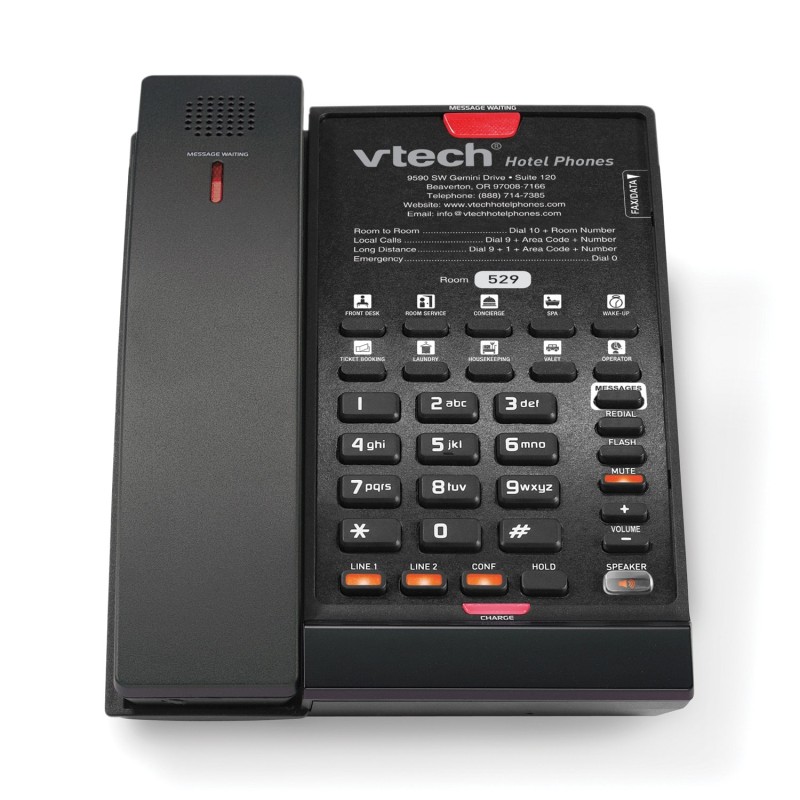 2-Line Contemporary Analog Cordless Phone with Battery Backup VTech 2-Line Contemporary Analog Cordless Phone with Battery Backup VTech