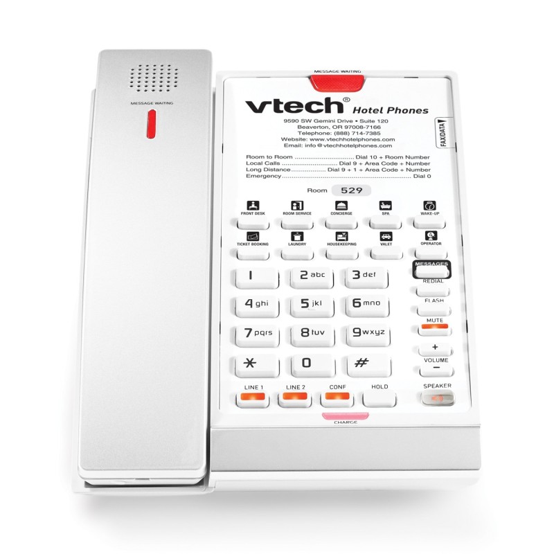 2-Line Contemporary Analog Cordless Phone with Battery Backup VTech 2-Line Contemporary Analog Cordless Phone with Battery Backup VTech
