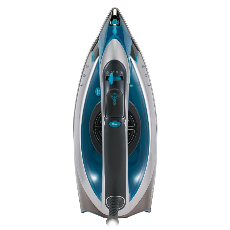 Sunbeam turbo STEAM Digital Iron, Silver/Turquoise