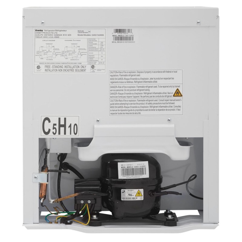 Danby 1.7 cu. ft. Contemporary Classic Compact Fridge in White