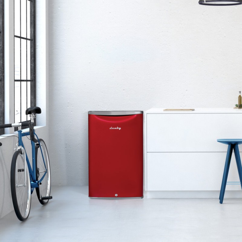 Danby 4.4 cu. ft. Contemporary Classic Compact Fridge in Metallic Red