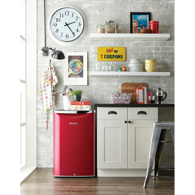 Danby 4.4 cu. ft. Contemporary Classic Compact Fridge in Metallic Red