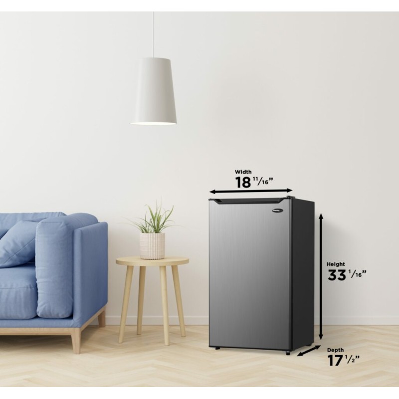 Danby 3.3 cu. ft. Compact Fridge in Stainless Steel