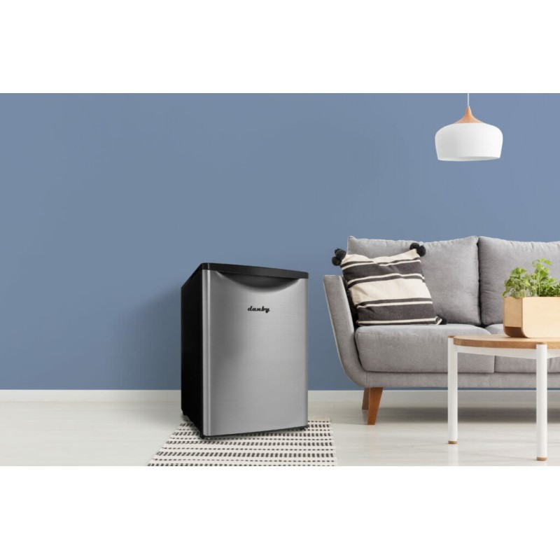 Danby 2.6 cu. ft. Contemporary Classic Compact Fridge in Stainless Steel