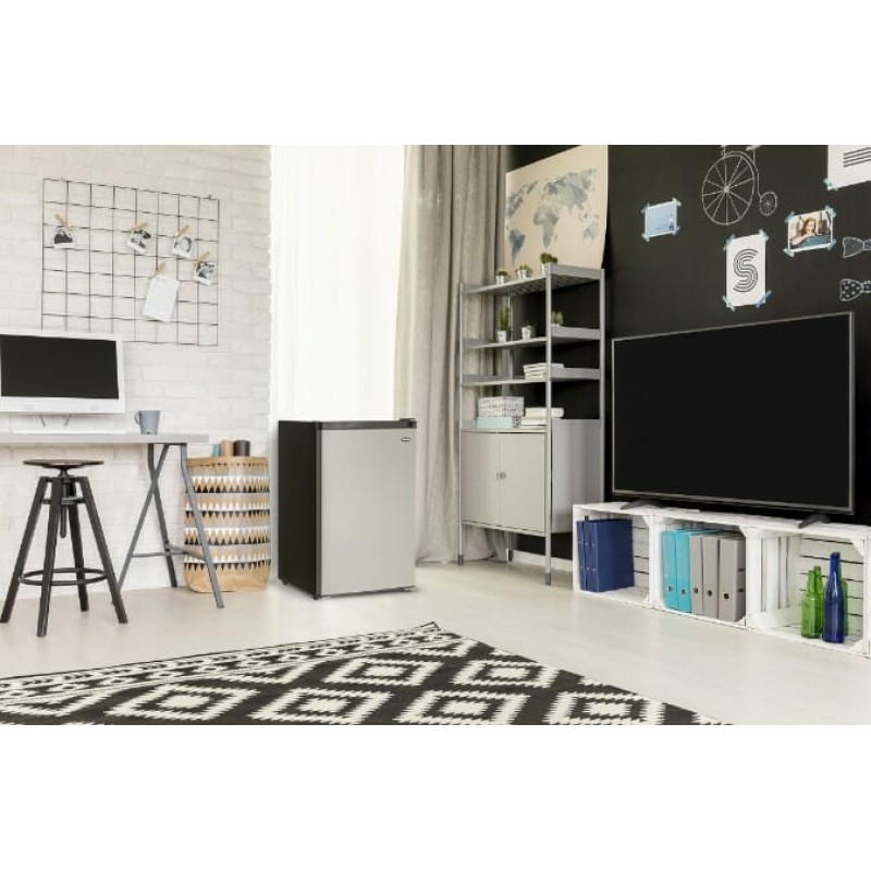 Danby 4.5 cu. ft. Compact Fridge with True Freezer in Stainless Steel