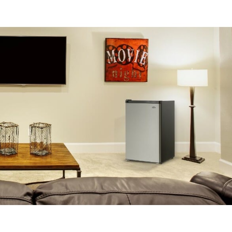 Danby 4.5 cu. ft. Compact Fridge with True Freezer in Stainless Steel