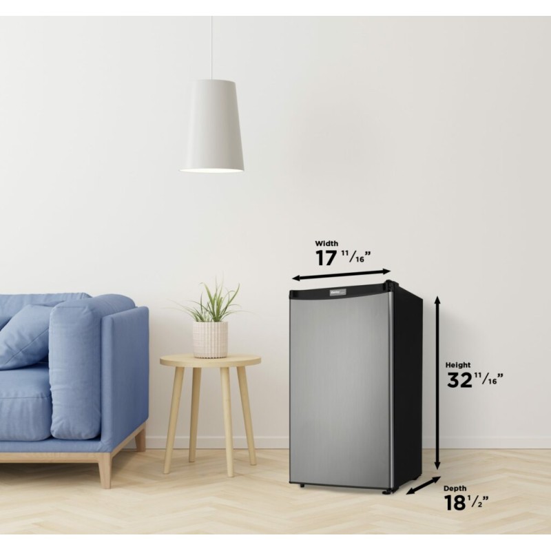 Danby Designer 3.2 cu. ft. Compact Fridge in Stainless Steel