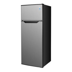 Danby 7.4 cu. ft. Apartment Size Fridge Top Mount in Stainless Steel