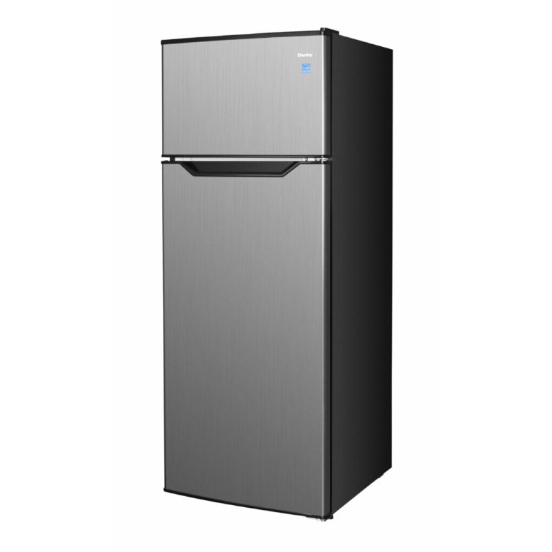 Danby 7.4 cu. ft. Apartment Size Fridge Top Mount in Stainless Steel