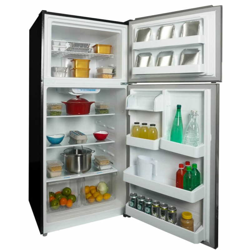 Danby 18.1 cu. ft. Apartment Size Fridge Top Mount in Stainless Steel