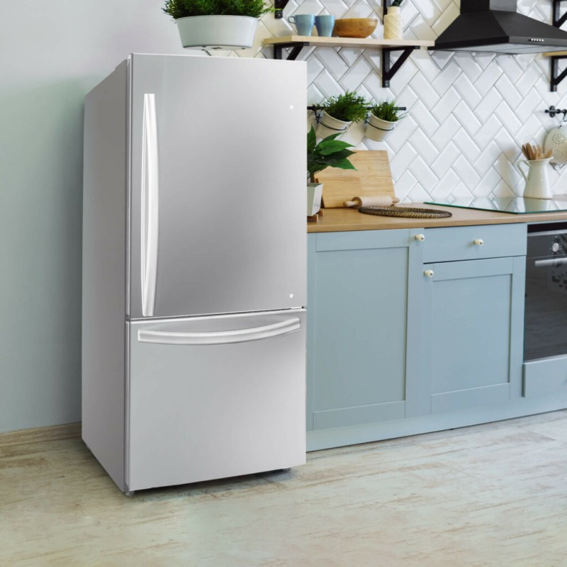 Danby Designer 18.7 cu. ft. Apartment Fridge Bottom Mount in Stainless Steel