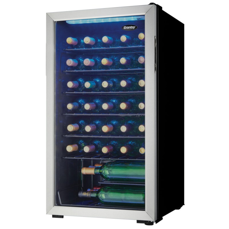 Danby 36 Bottle Free-Standing Wine Cooler in Stainless Steel