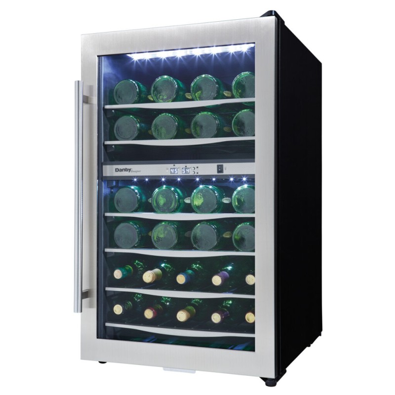 Danby 38 Bottle Free-Standing Wine Cooler in Stainless Steel