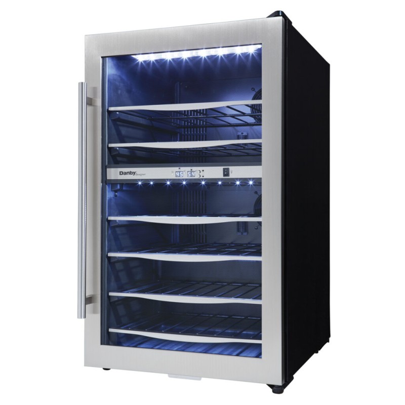 Danby 38 Bottle Free-Standing Wine Cooler in Stainless Steel