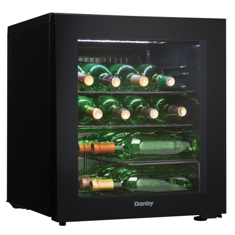 Danby 16 Bottle Free-Standing Wine Cooler in Black