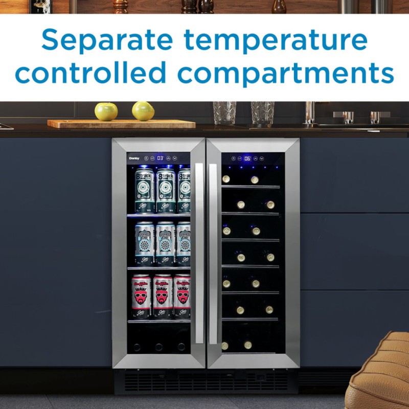 Danby 5.2 cu. ft. Built-in Beverage Center in Stainless Steel