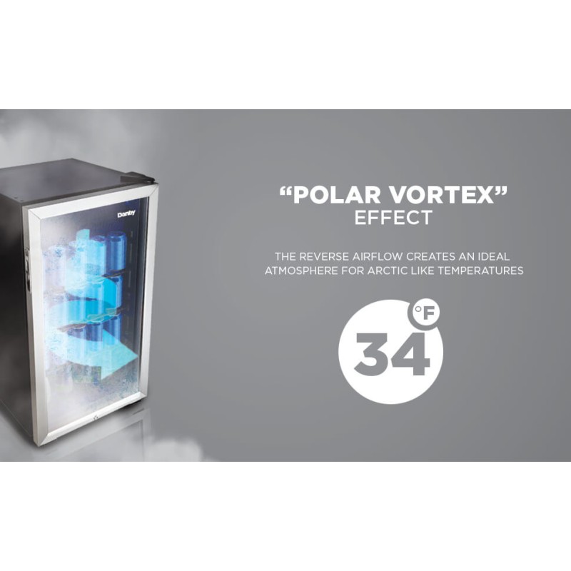 Danby 3.1 cu. ft. Free-Standing Beverage Center in Stainless Steel