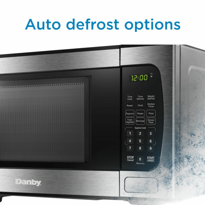 Danby 0.9 cu. ft. Countertop Microwave in Stainless Steel