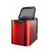 Danby 25 lbs Countertop Ice Maker – Red Stainless Steel with LED Controls