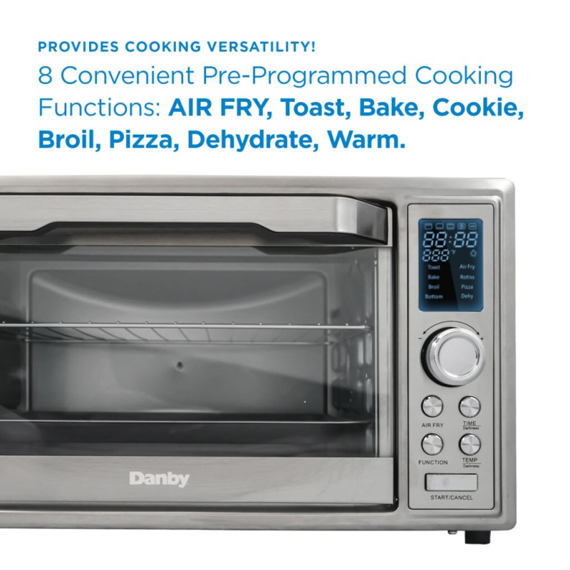Danby 0.9 cu. ft. Toaster Oven with Air Fry Technology in Stainless Steel