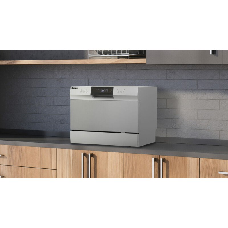 Danby 6 Place Setting Countertop Dishwasher in Silver