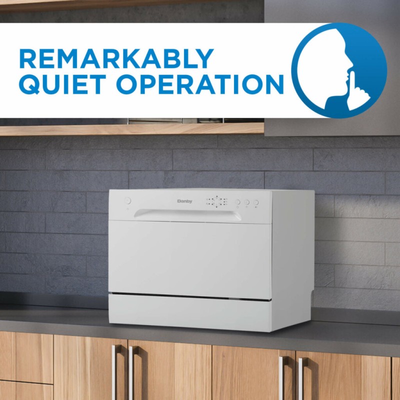 Danby 6 Place Setting Countertop Dishwasher in White