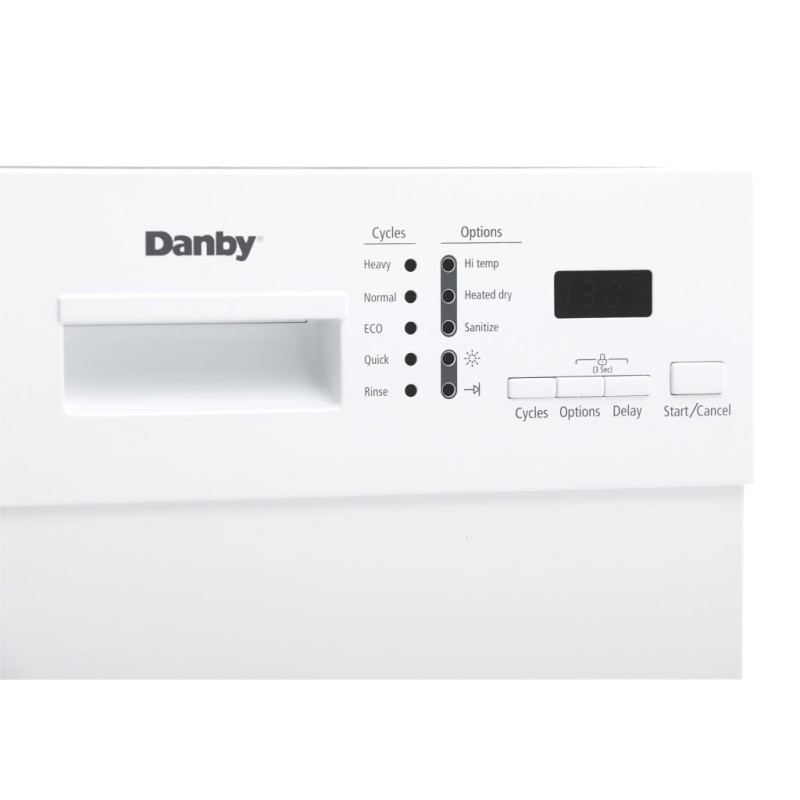 Danby 18 Wide Built-in Dishwasher in White