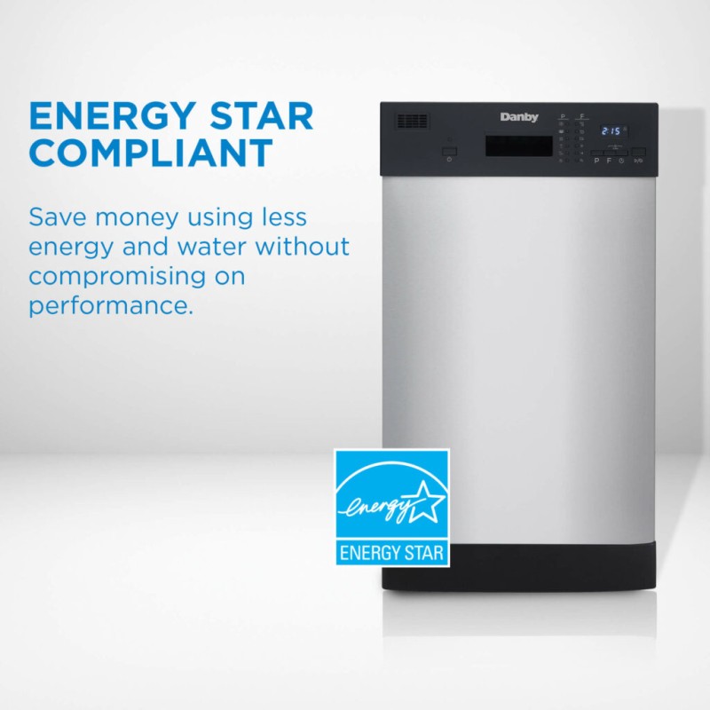 Danby 18 Wide Built-in Dishwasher in Stainless Steel