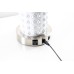 Ceramic White Table Lamp with USB Port & Power Outlet