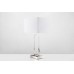 Double Table Lamp with Dual USB Ports & 2 Power Outlets – Brushed Nickel