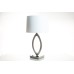 Brushed Nickel Single Table Lamp with Fabric Shade – 27" Modern Bedside Lamp