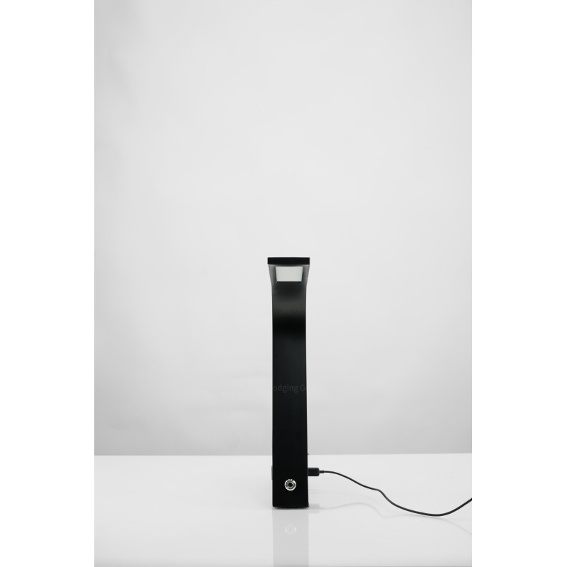 Modern LED Desk Lamp with USB & Outlets – Matte Black, 7W LED | LOG301401