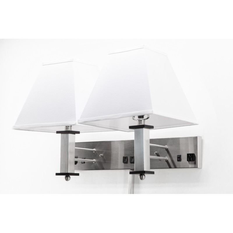 Double Arm Wall Lamp L22.5" x W13.5"W x H17.8"