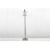 Modern Floor Lamp with Acrylic Shade – White Gloss & Brushed Nickel Finish 60.25" | LOG27097