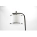 Modern Floor Lamp with Acrylic Shade – White Gloss & Brushed Nickel Finish 60.25" | LOG27097