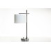 Single Table Lamp Brushed Nickel with Outlet | LOG10022