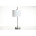 Single Table Lamp Brushed Nickel with Outlet | LOG10022