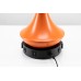 Double Table Lamp with USB Port & 2 Outlets – Orange Finish with Black Base | HLC03DSO