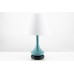 Double Table Lamp with USB & 2 Outlets – Blue Finish with Black Base | HLC03DSB
