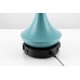 Double Table Lamp with USB & 2 Outlets – Blue Finish with Black Base | HLC03DSB