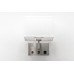 Modern Wall Lamp with USB Port and Power Outlet – White Hardback Shade