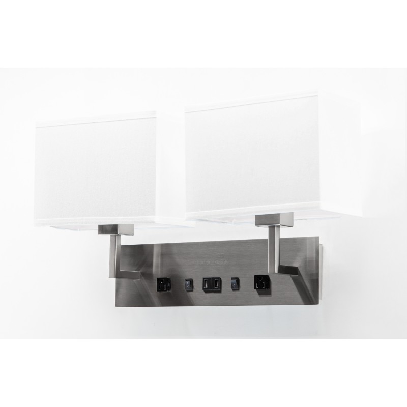 Wall Lamp with 2 elec/ 1 USB