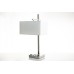 Double Desk Lamp with 2 Outlets & USB Port – White Hardback Shade – LOG221311