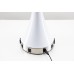White Gloss & Brushed Nickel Desk Table Lamp with USB Port and Outlet – E26 Socket, 29"
