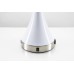 White Gloss & Brushed Nickel Desk Table Lamp with USB Port and Outlet – E26 Socket, 29"