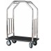 Diamond Series Bellman’s Cart – Stainless Steel with Black Carpet & Black Bumper